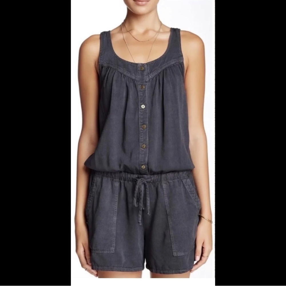 Current Elliott Ruby Romper in Washed Black Size 2/M